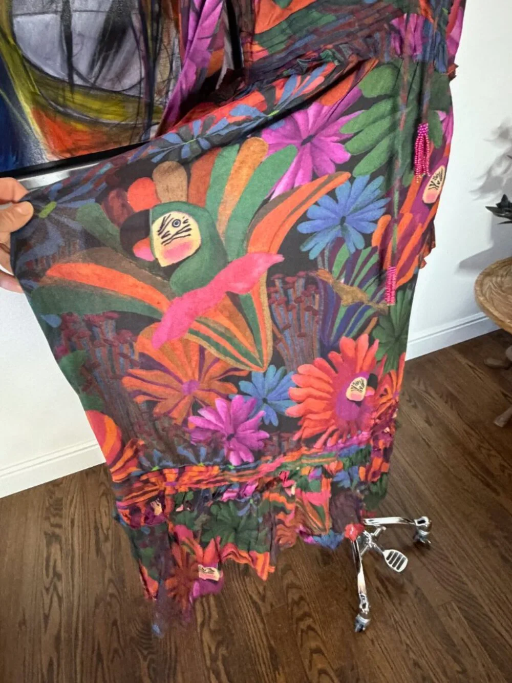 β¨ NWT FARM Rio "Bird Flowers" Maxi Dress β SOLD OUT Print β Size M NEWβ¨ - Picture 12 of 16